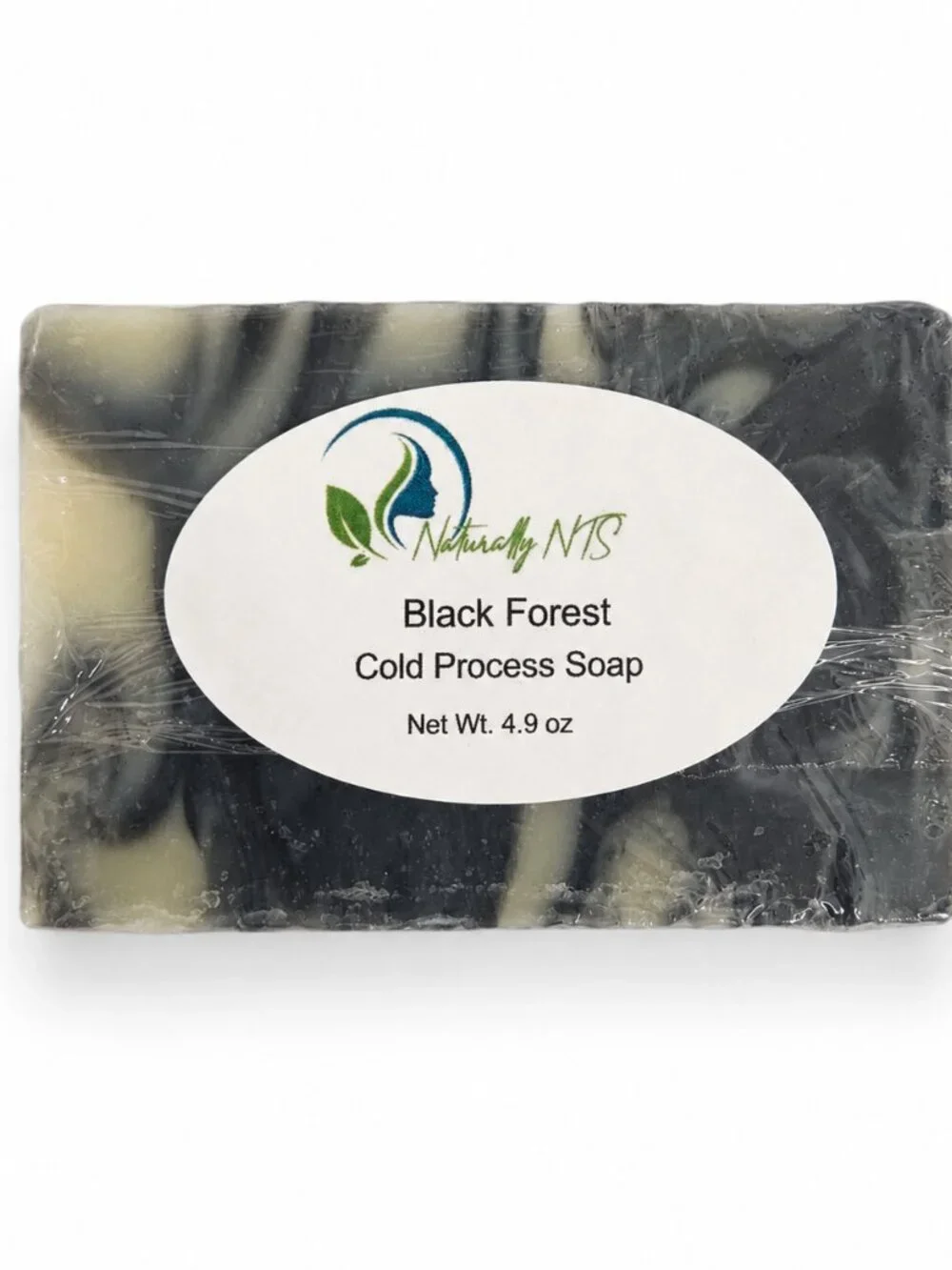 Naturally NTS Black Forest Cold Process Soap – 4.9 oz – Black & Cream